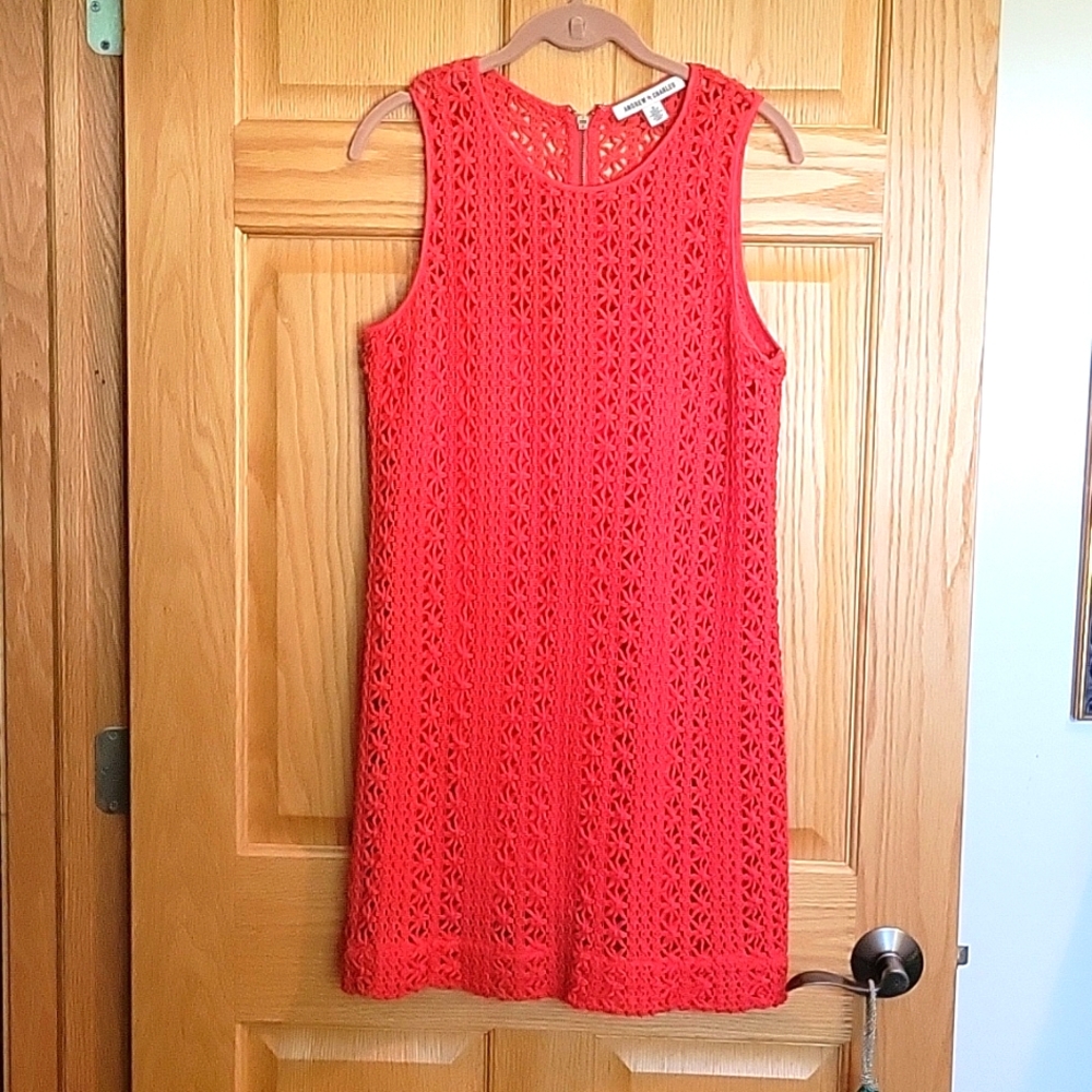 Andrew Charles Orange Knit Dress